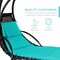 Best Choice Products Hanging Curved Chaise Lounge Chair Swing for Backyard, Patio w/ Pillow, Shade, Stand
